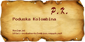 Poduska Kolombina névjegykártya
